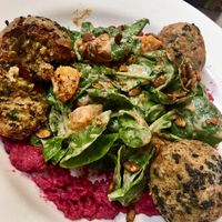 Quinoa and chickpea falafels at Laneway Cafe in Devonport