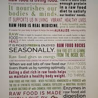 The philosophy behind the raw menu.... at Rawthentic Eatery in Courtenay