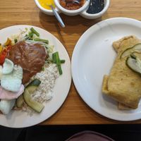 Gado gado and roti roll at Warung Mini in Rotterdam