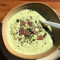 Brocoll lime soup at Wild Living Foods in Los Angeles