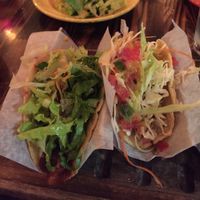 black bean and pineapple taco, battered avocado taco at Tacos & Beer in Las Vegas