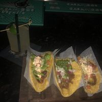 3 vegan tacos and classic margarita  at Tacos & Beer in Las Vegas