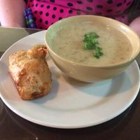 Medium cream of potato & dill at Soupcon Bistro in Peterborough