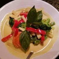 Yellow Curry with Jasmine Rice at Emporium Thai Vegan LA in West Los Angeles