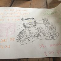 manteles artísticos  at Chia Fonda Vegana in Guadalajara