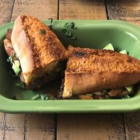 Torta de Barbacoa at Chia Fonda Vegana in Guadalajara