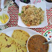 Another type of dal and veg pulao at Yummy Yoga Cafe in Udaipur