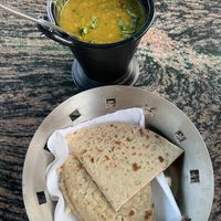 Garlic chapati and dal fry  at Yummy Yoga Cafe in Udaipur