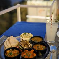 Vegan Thali with Tofu. Super yummy 😋 at Yummy Yoga Cafe in Udaipur