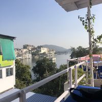 the view  at Yummy Yoga Cafe in Udaipur
