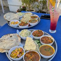 Thali (veganised) at Yummy Yoga Cafe in Udaipur