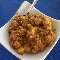 soya chunks with potato Curry   at Yummy Yoga Cafe in Udaipur