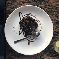 Gorgeous vegan brownie! at Yummy Yoga Cafe in Udaipur