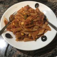 Veg tomato pasta at Yummy Yoga Cafe in Udaipur