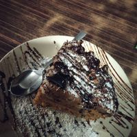 Yummy carrot cake at TATTV Cafe in Rishikesh