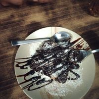 Vegan Chocolate Brownie. Taste was good at TATTV Cafe in Rishikesh