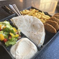 Falafel platter   at TATTV Cafe in Rishikesh