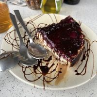 Blueberry cheesecake is divine   at TATTV Cafe in Rishikesh