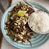 This was my favorite. The chefs veg special giving very much Asian heaven  at TATTV Cafe in Rishikesh