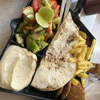 Falafel plate was good too  at TATTV Cafe in Rishikesh