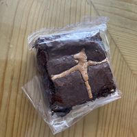 Vegan brownies are cute  at TATTV Cafe in Rishikesh