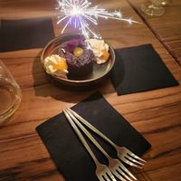 Zucchini brownie with lemon at Hearth  in Amsterdam