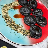 Black ravioli at Hearth  in Amsterdam