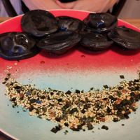 Charcoal ravioli at Hearth  in Amsterdam