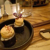 Complimentary sushi at Hearth  in Amsterdam