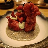 Fried jalapeno in miso sauce at Hearth  in Amsterdam