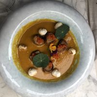 Mushroom scallops  at Hearth  in Amsterdam