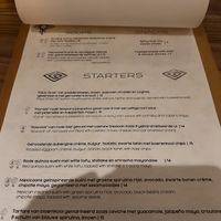 Menu  at Hearth  in Amsterdam