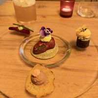 First course (with mock amaretto sour)  at Hearth  in Amsterdam