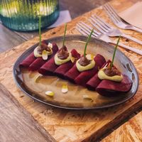 Beet ravioli (starter) at Hearth  in Amsterdam