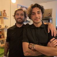 Marco and Valentino, the owners. at Hearth  in Amsterdam