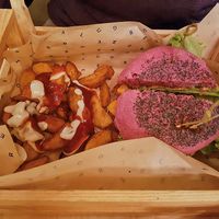 Pink burger at Flower Burger - Porta Genova in Milan