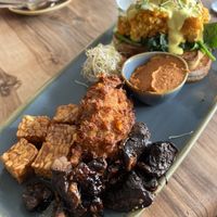 Vegan big brekky   at Bali Bagus Cafe in Byron Bay