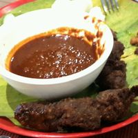 Veg mutton satay at Bindhu Restaurant in Subang Jaya