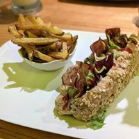 The hot dog with fries at El Maple in Quito