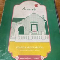 Menu is in Spanish but QR code for menu in English  at El Maple in Quito