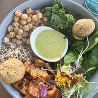 Buddha bowl - one of five vegan breaky options   at Ozmosis in Edge Hill