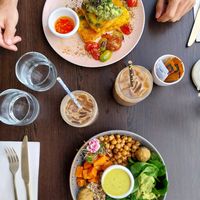 Buddha bowl & smashed avo toastie at Ozmosis in Edge Hill