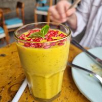 Mango juice at Greenr Cafe in Gurgaon