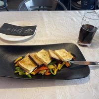 Tofu vegan avec du sirop d’érable  at Gusto Pizzeria  in Soelden