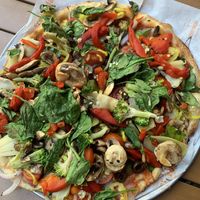 All the veggies except pineapple and jalapeño    at Blaze Pizza in Gold River
