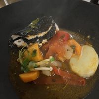 Vegan fish stew  at Outro Lado in Faro