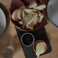 Bread appetiser, so yum!!  at Outro Lado in Faro