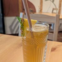Pineapple Kombucha at Outro Lado in Faro