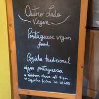 Attention to when the kitchen closes! at Outro Lado in Faro