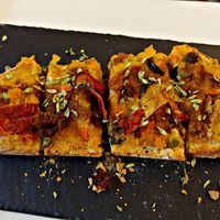 Alheira bruschetta at Outro Lado in Faro